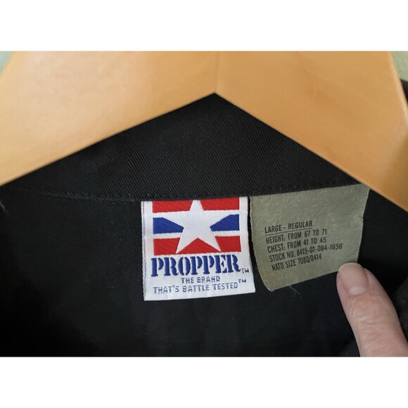 Propper U.S. Military Lightweight Combat Jacket Black PH100-98-C-9600 Large - Picture 3 of 8